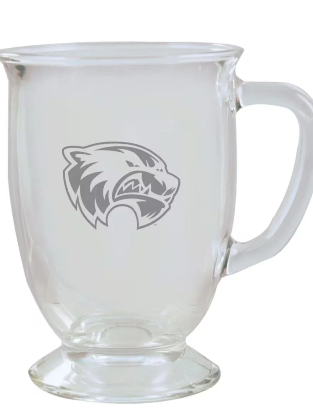 Wolverine Logo Coffee 16 oz Glass Cafe Mug Sports School College